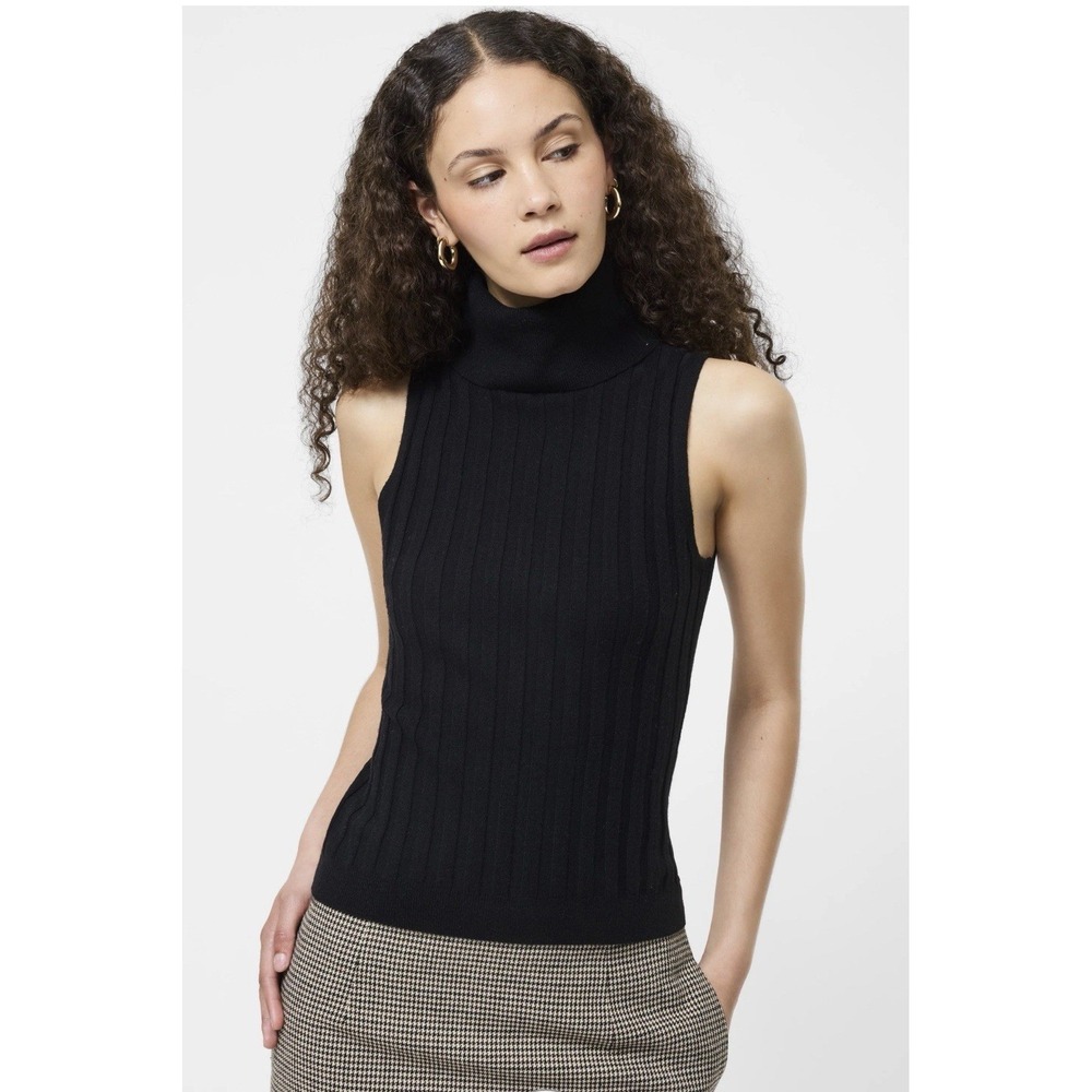 french connection Turtleneck Tank Sweater In Black